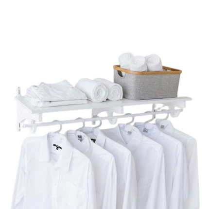 Estante de madera con marral blanco Metaltru