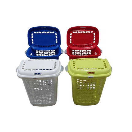 Cesto para Ropa Rectangular Colores Varios 50L GEMPLAST