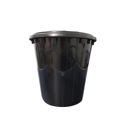 Basurero c/Tapa 34L Negro GEMPLAST