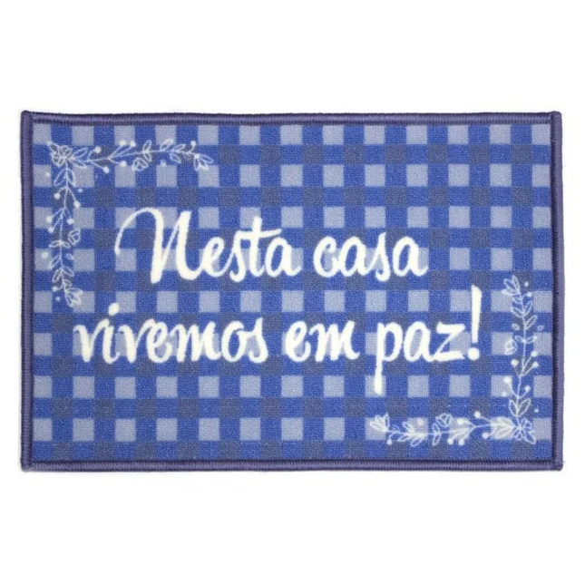 Alfombra (Frase vivimos en paz) 60x40 cm KAPAZI