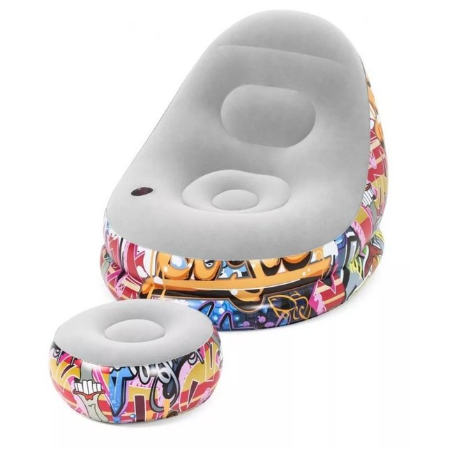 Sillon inflable c/ posa pie Graffitti BESTWAY