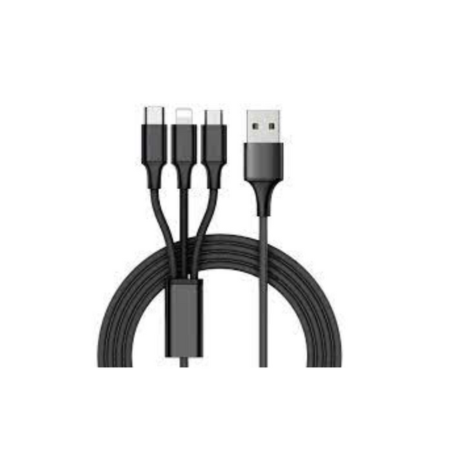 CABLE 3 EN 1 (USB-C, USB-A, Iphone) HAVIT