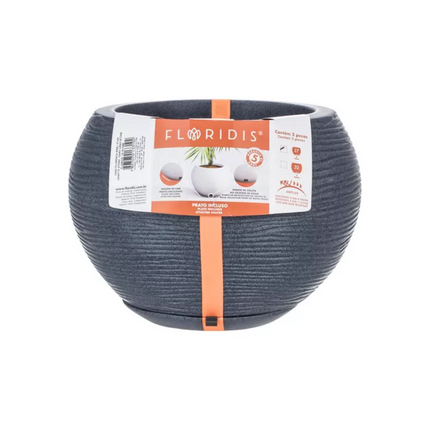 Plantera Florencia Sisal 24 cm Grafito PARIS