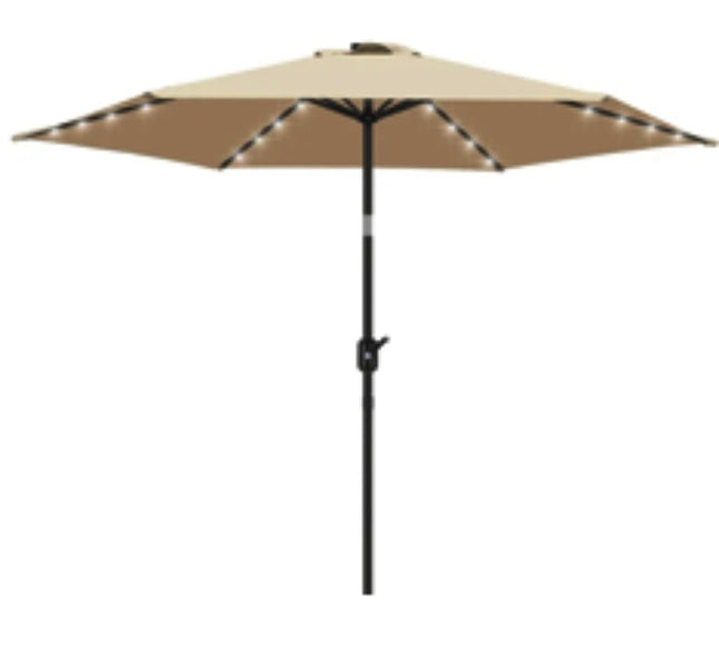 Sombrilla 3mts c/ Led y manivela de incl UPLION