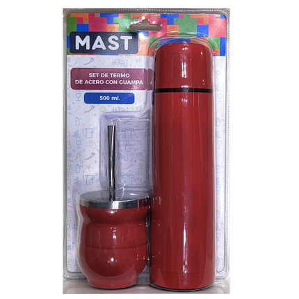 Set Termo Acero Inox. Engomado 500ml MAST