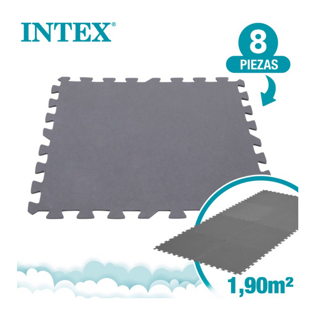 Protector para suelo 50X50cm x 0.5cm gris INTEX