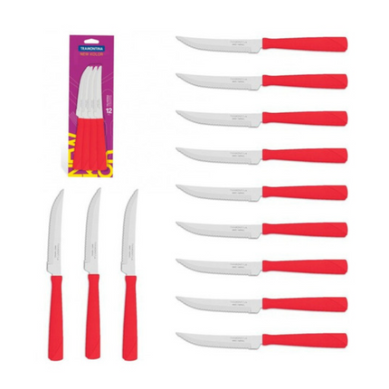 Cuchillo New Kolor Rojo x12 TRAMONTINA