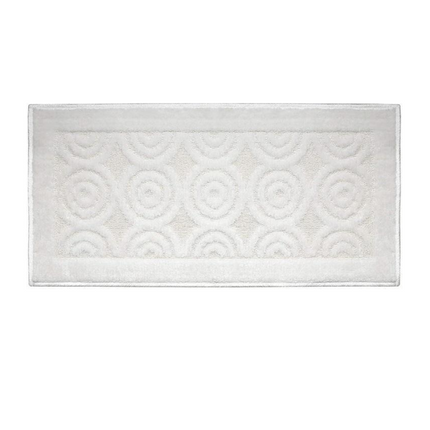 Alfombra de polipropileno maria bonita 50cm x 100cm CIRCULOS BLANCO KAPAZI