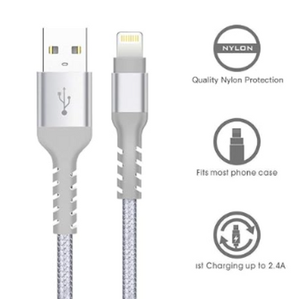 Cable iphone 1,2M (Plata) HAVIT