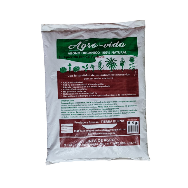 Abono Orgánico 5 Kg. AGROVIDA