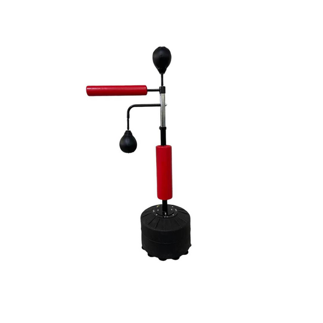 Stand de boxeo con bolsa para velocidad rojo