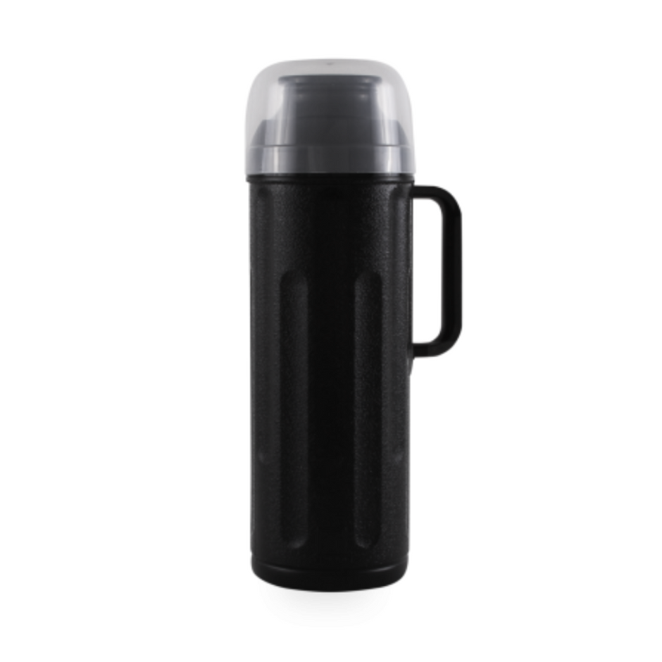 Thermos Termolar 1 Litro In Acciaio Inox – Nero Camper Con Bastone, Mantiene Caldo/Freddo Per Ore