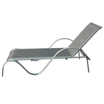 Reposera reclinable de aluminio c/ posabrazos UPLION