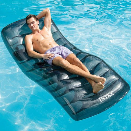 Flotador tipo reposera gris INTEX