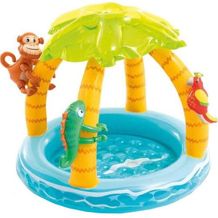 Piscina infantil c/techito Palmeras INTEX