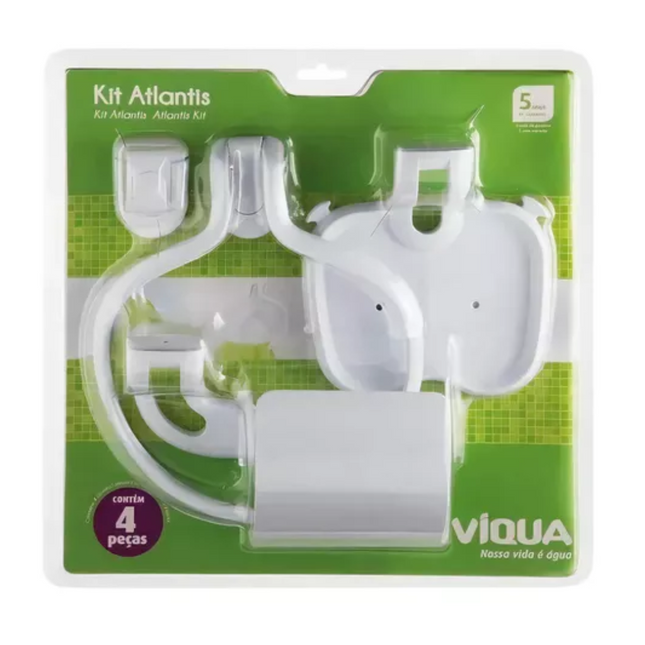 Kit de Baño 4 Pzs. Blanco VIQUA