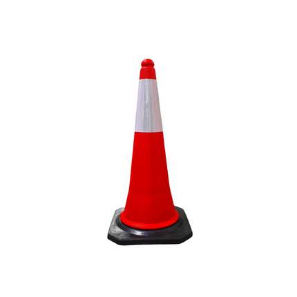 Cono de seguridad vial con base de goma 75cm