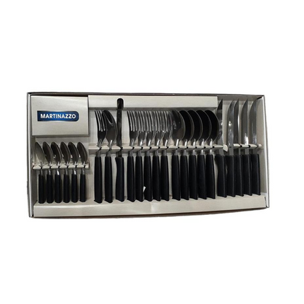 Caja de Cubiertos 24 Piezas Negro Piemonte MARTINAZZO