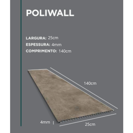 Revestimiento Poliwall BEIGE 250MMX1,40M PLASTILIT