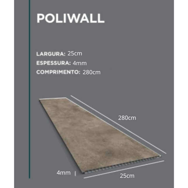 Revestimiento Poliwall VISEU 250MMX2,80M PLASTILIT
