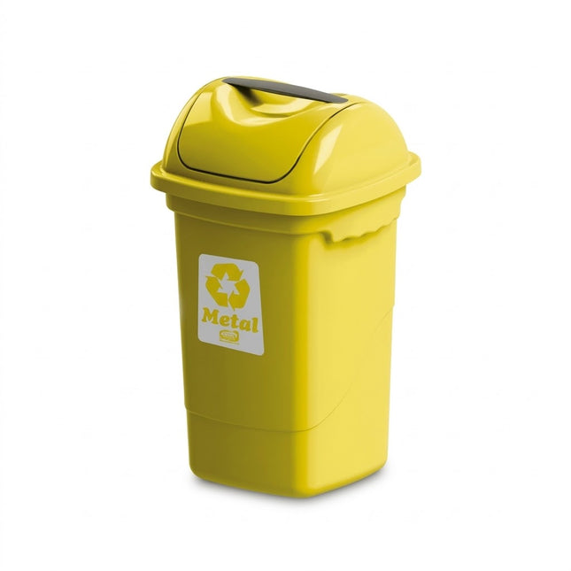 Basurero Basculante 30 Lts. Amarillo PLASVALE