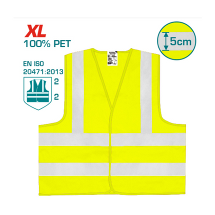 Chaleco reflec XL amarillo fluorescente TOTAL